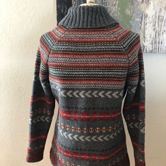 WOOLRICH Cumberland 9679 Charcoal 100% Lambswool Cardigan - Picture 3 of 10